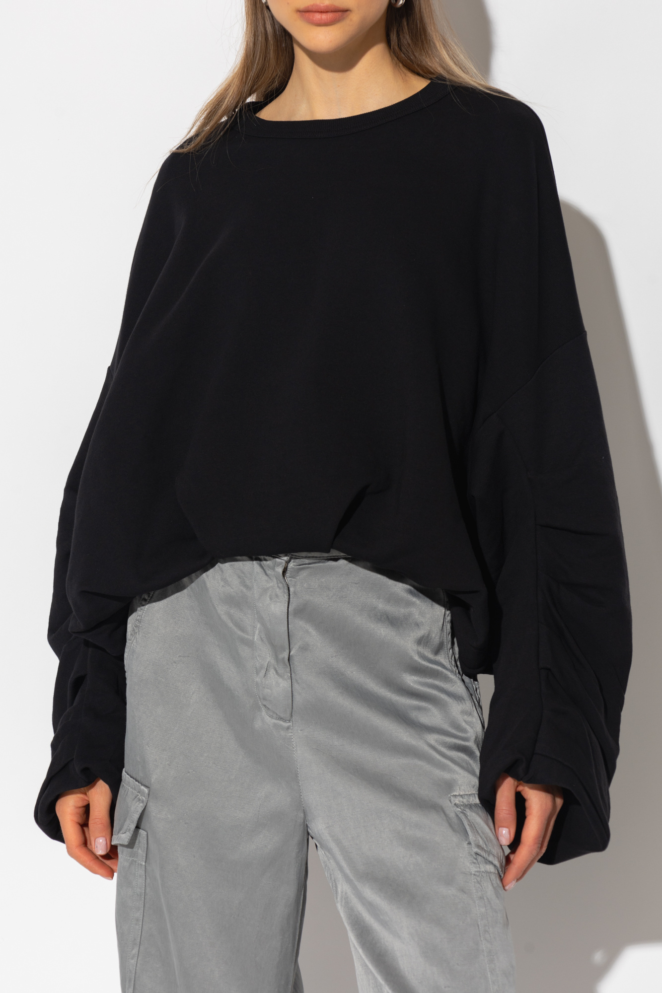 Black Draped sweatshirt Dries Van Noten - Vitkac GB